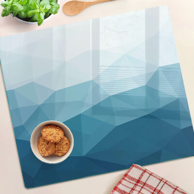 Glazen snijplanken Blauwe driehoekgradiënt