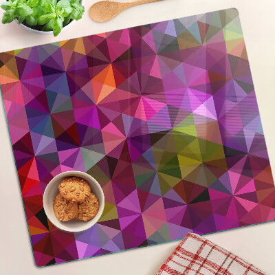 Snijplanken glas Geometrie in tinten roze en paars