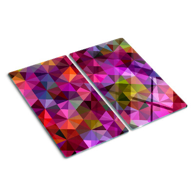 Snijplanken glas Geometrie in tinten roze en paars