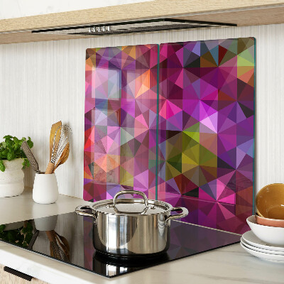 Snijplanken glas Geometrie in tinten roze en paars