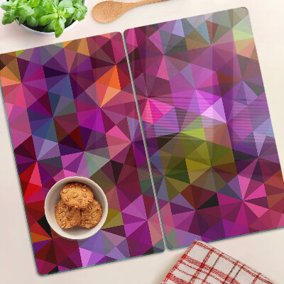 Snijplanken glas Geometrie in tinten roze en paars