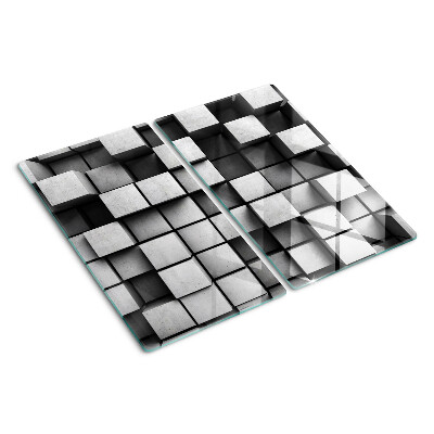 Snijplanken glas Geometrische patronen in grijstinten