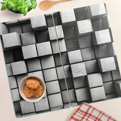 Snijplanken glas Geometrische patronen in grijstinten