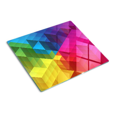 Snijplanken glas Kleurrijke geometrie in driehoeken