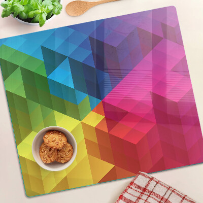Snijplanken glas Kleurrijke geometrie in driehoeken