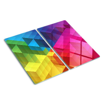 Snijplanken glas Kleurrijke geometrie in driehoeken