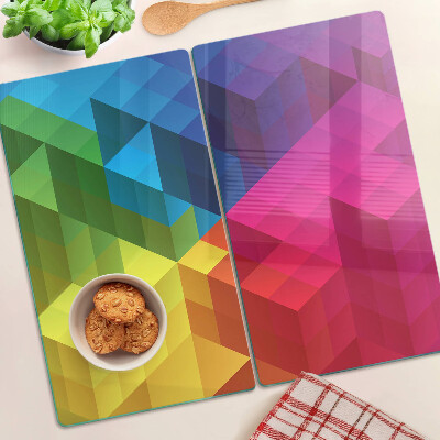 Snijplanken glas Kleurrijke geometrie in driehoeken