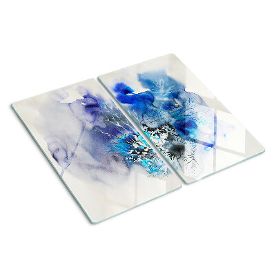 Glazen snijplanken Abstracte blauwe patronen