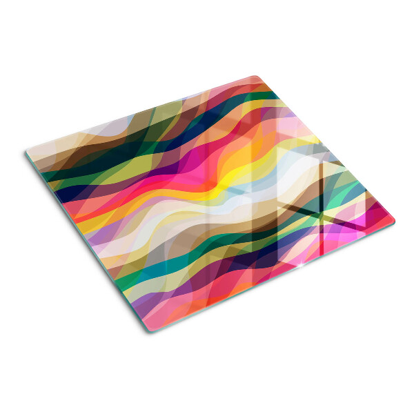 Snijplanken glas Abstracte kleurgolven
