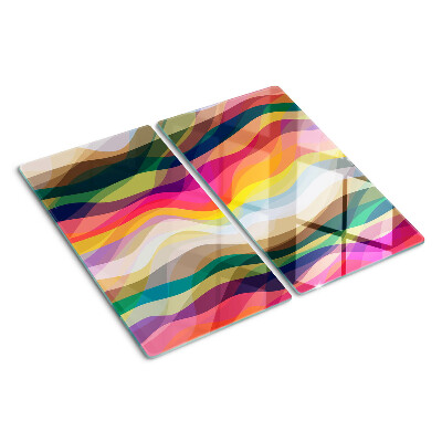 Snijplanken glas Abstracte kleurgolven