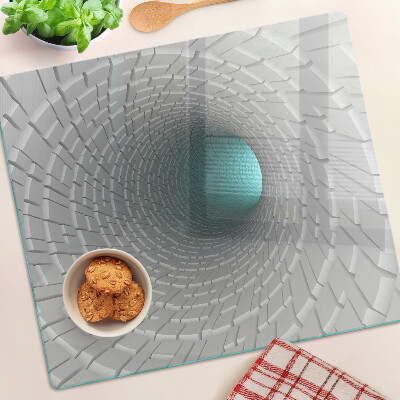Glazen snijplanken 3D-tunnel met diepte-effect