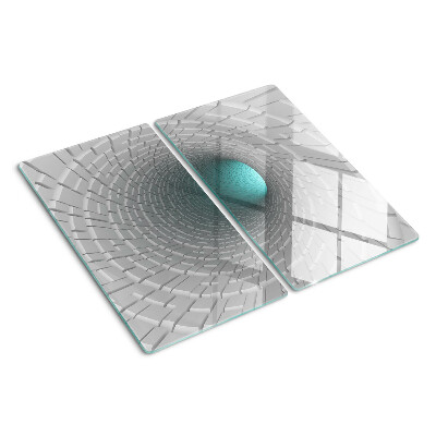Glazen snijplanken 3D-tunnel met diepte-effect
