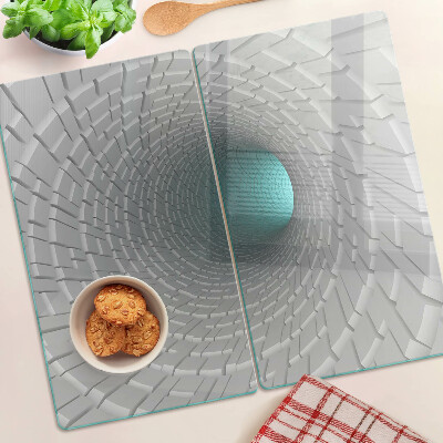 Glazen snijplanken 3D-tunnel met diepte-effect