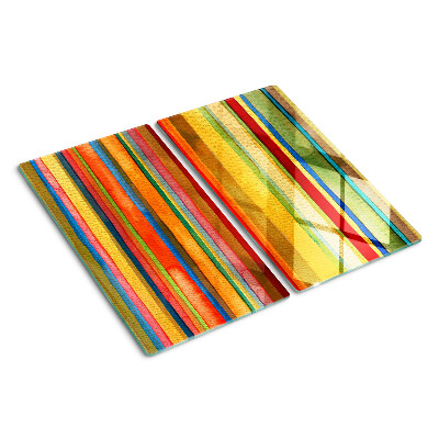 Snijplanken glas Kleurrijke abstracte strepen