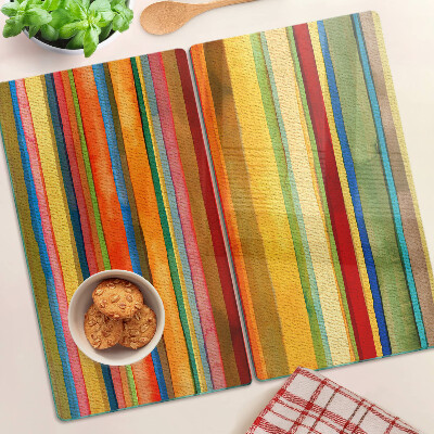 Snijplanken glas Kleurrijke abstracte strepen