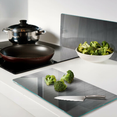 Snijplanken glas Geborsteld staal met metallic effect
