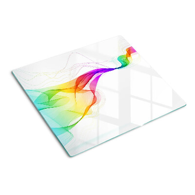 Glazen snijplanken Regenbooggolven van kleuren