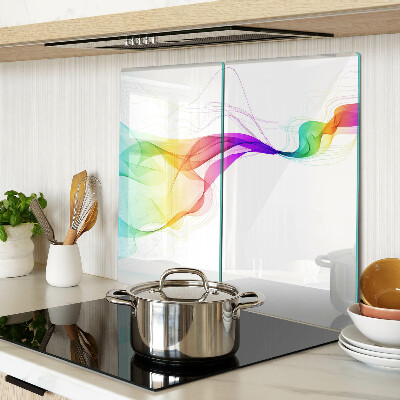 Glazen snijplanken Regenbooggolven van kleuren