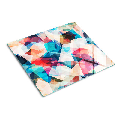 Glazen snijplanken Abstracte geometrie in pastelkleuren