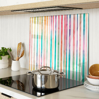 Snijplanken glas Kleurrijke strepen in regenboogkleuren