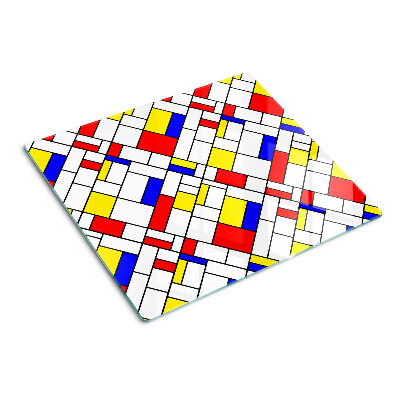 Glazen snijplanken Geometrie in de stijl van Mondriaan