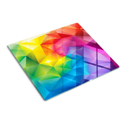 Glazen snijplanken Kleurrijke geometrie in regenboogtinten
