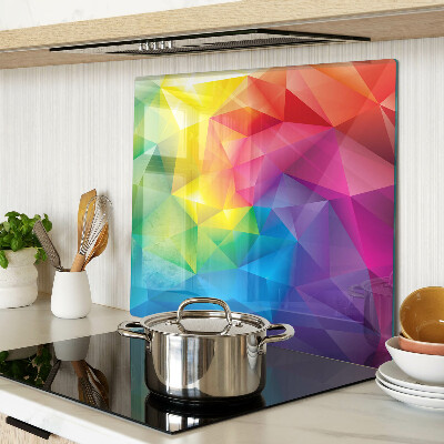 Glazen snijplanken Kleurrijke geometrie in regenboogtinten