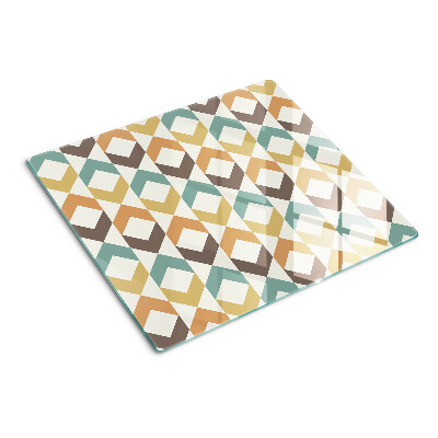 Glazen snijplanken Geometrie in pastelkleuren