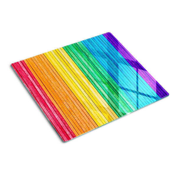 Glazen snijplanken Regenboogkleurige strepen