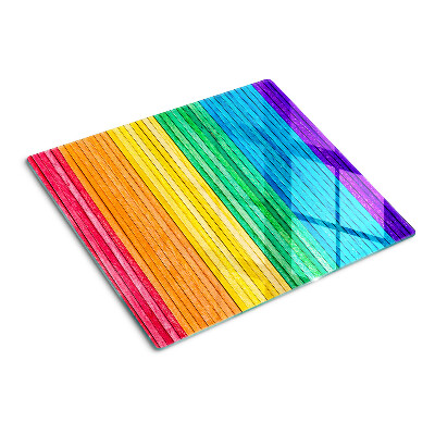 Glazen snijplanken Regenboogkleurige strepen