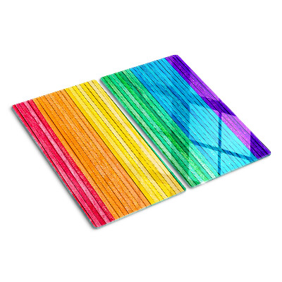 Glazen snijplanken Regenboogkleurige strepen