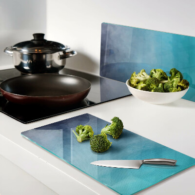Glazen snijplanken Transparante mist in tinten blauw