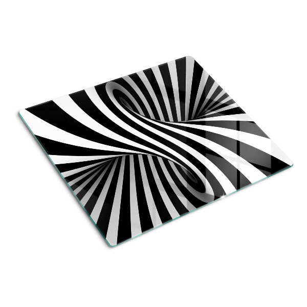 Snijplanken glas Zwart-wit spiraalpatroon