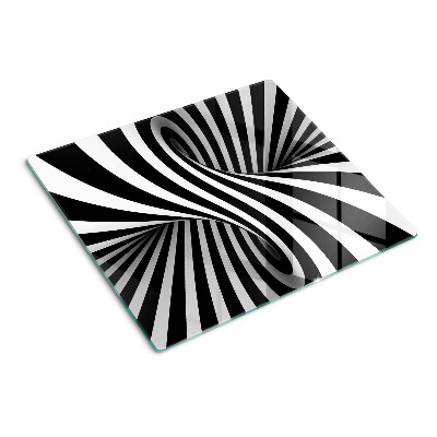 Snijplanken glas Zwart-wit spiraalpatroon
