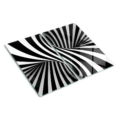 Snijplanken glas Zwart-wit spiraalpatroon