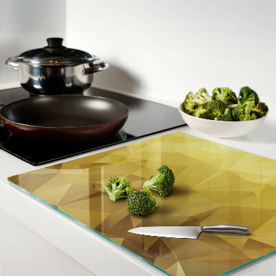 Snijplanken glas Geometrie in tinten goud