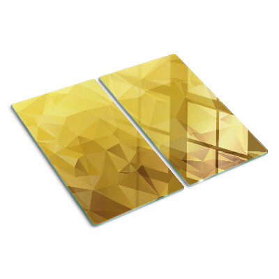 Snijplanken glas Geometrie in tinten goud