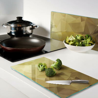 Snijplanken glas Geometrie in tinten goud