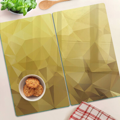Snijplanken glas Geometrie in tinten goud