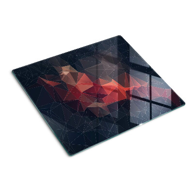 Snijplanken glas Abstracte geometrie in tinten rood