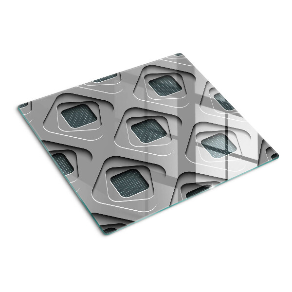Snijplanken glas Geometrische patronen in grijstinten