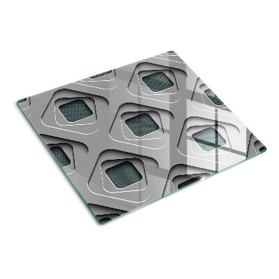 Snijplanken glas Geometrische patronen in grijstinten