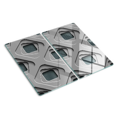 Snijplanken glas Geometrische patronen in grijstinten