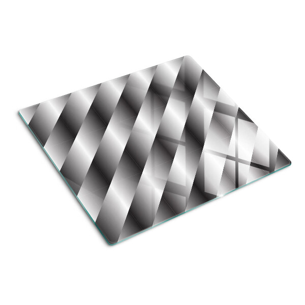 Glazen snijplanken Geometrische patronen in grijstinten