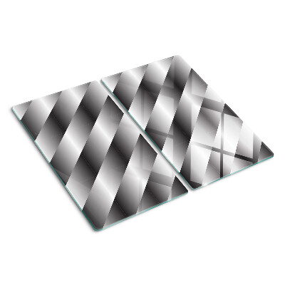 Glazen snijplanken Geometrische patronen in grijstinten
