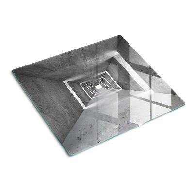 Glazen snijplanken Architectonische tunnel in grijstinten