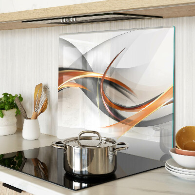 Snijplanken glas Abstracte golven in tinten goud