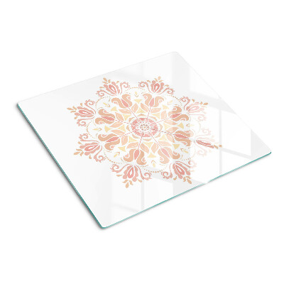 Snijplanken glas Mandala in tinten roze