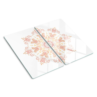Snijplanken glas Mandala in tinten roze