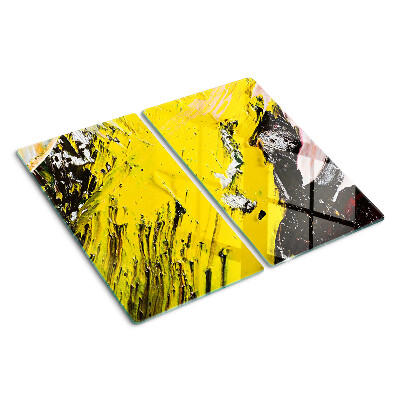 Glazen snijplanken Abstract landschap in intense kleuren